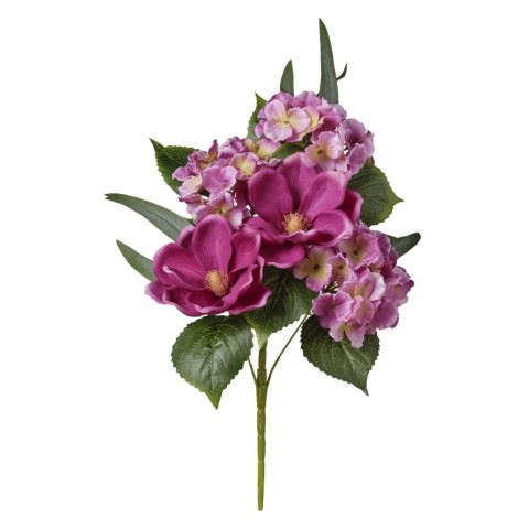 MAZZO FRONT. MAGNOLIE ORTENSIE VIOLA X5 CM.43